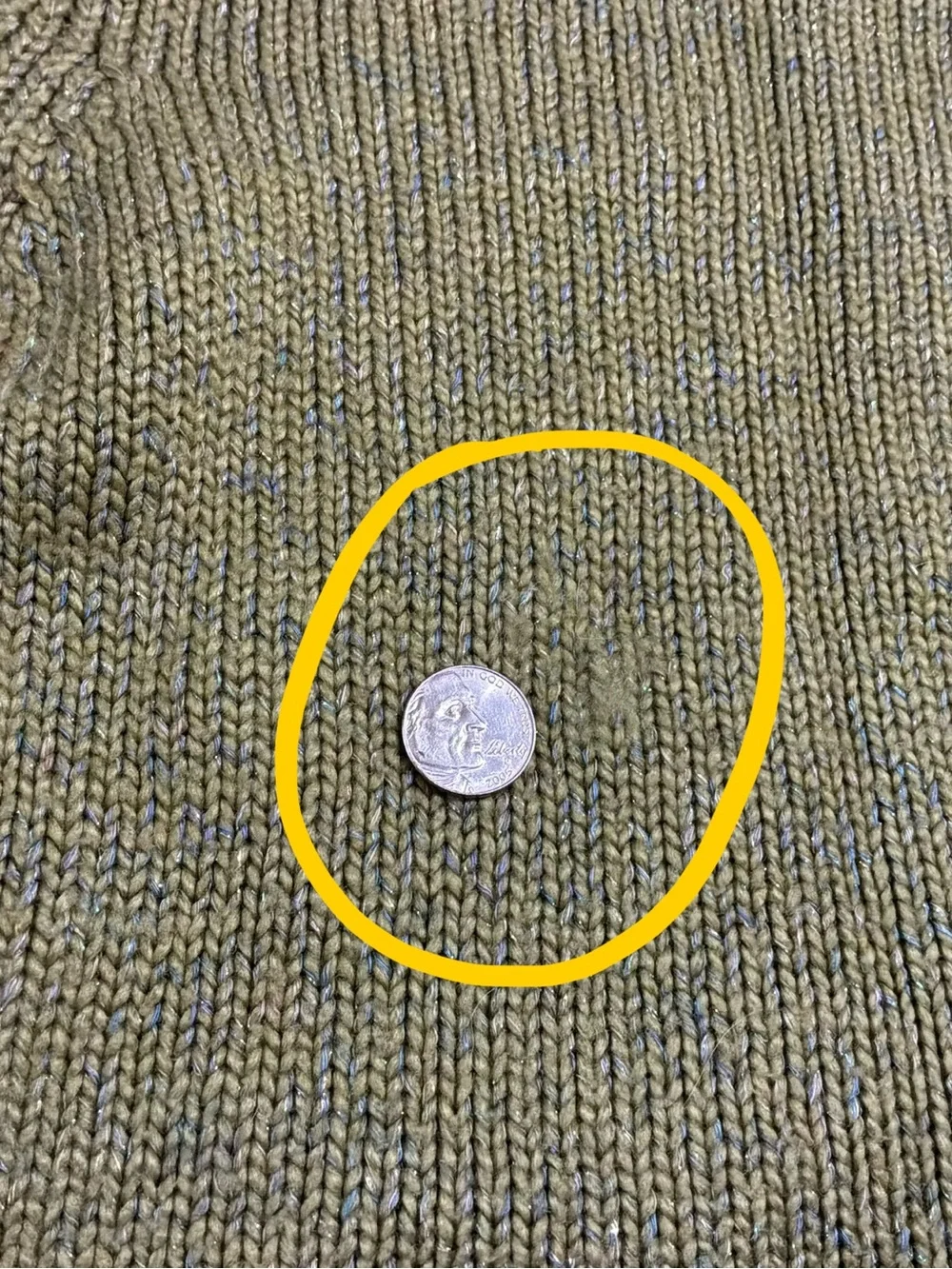 GAP Knit Sweater Olive Green Shimmer 3T